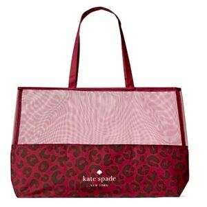 Kate Spade Red Leopard Print Tote